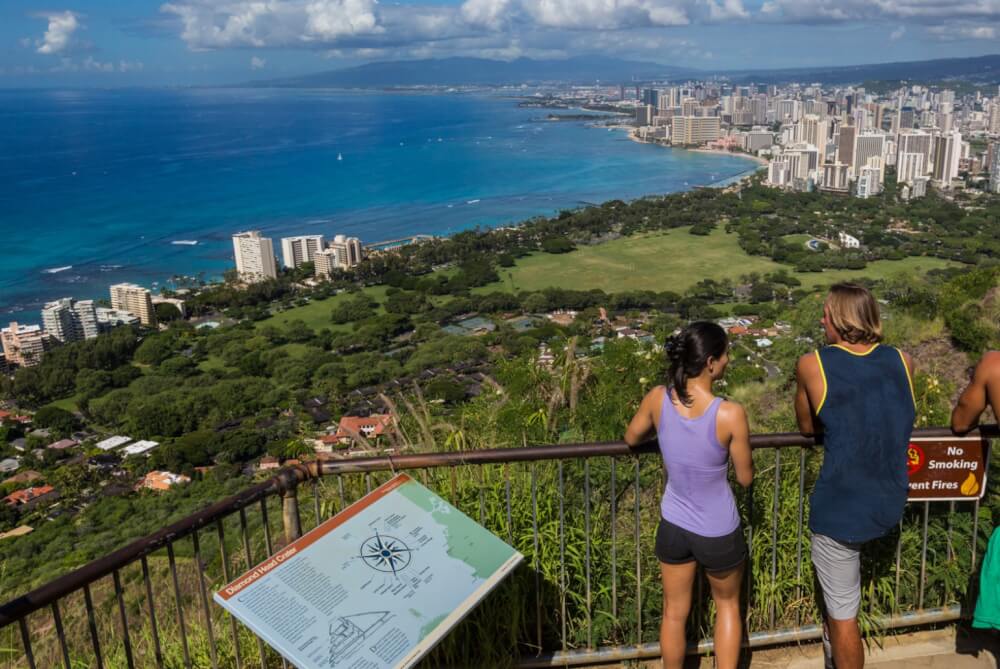 Hawaii on a Budget: Best Frugal Things to Do with Teens in Hawaii featured by top Hawaii blog, Hawaii Travel with Kids: Top 6 Free Things to Do on Oahu featured by top Hawaii blog, Hawaii Travel with Kids: Diamond Head is a kid-friendly Oahu hike