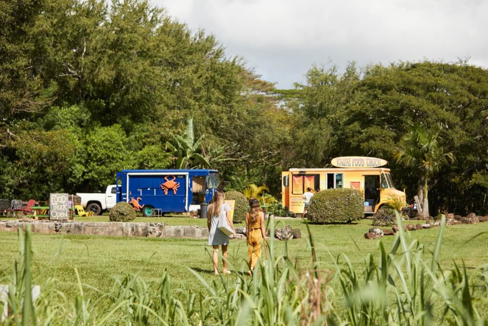 Take advantage of the food trucks for a cheap Hawaiian vacation. Kauai has some of the best Hawaiian food trucks.