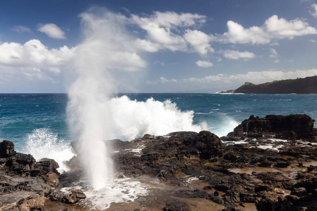 Families will love Nakalele Blowhole, a popular Maui attraction