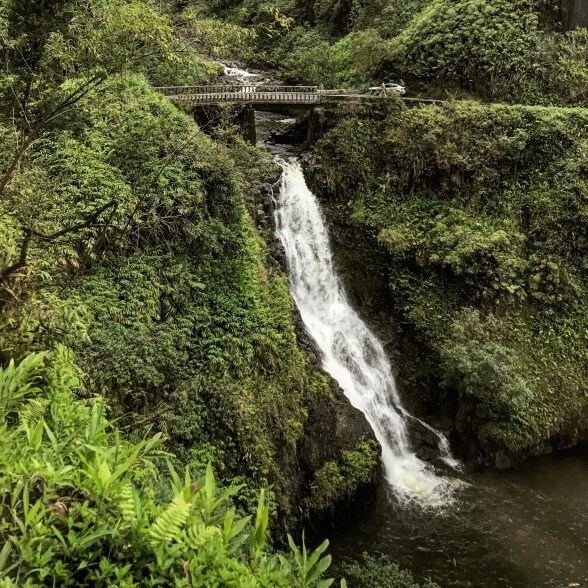 Best Waterfalls in Maui You Should Visit featured by top Hawaii travel blog, Hawaii Travel with Kids: Kopihula Falls, Road to Hana, Maui--Kopihula Falls is one of the best Maui waterfalls to see on the Road to Hana