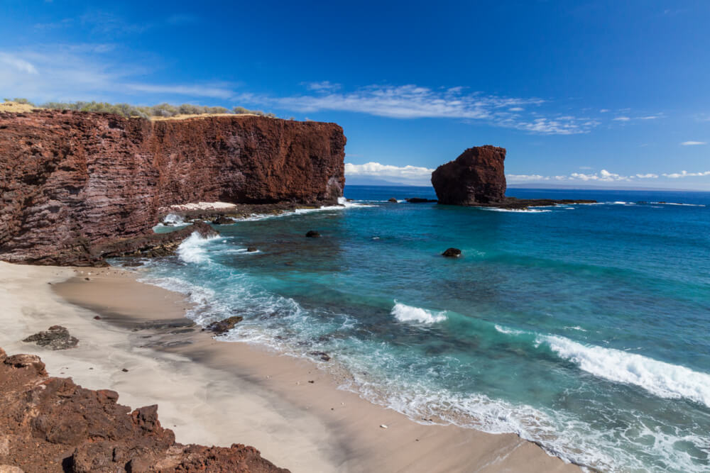 Top 5 Breathtaking Lanai Hikes featured by top Hawaii blog, Hawaii Travel with Kids: Cliffs near Puu Pehe (Sweetheart Rock) on Lanai