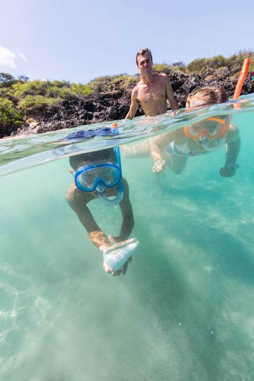 Places for the Best Snorkeling on Oahu featured by top Hawaii blog, Hawaii Travel with Kids: There are tons of great Oahu snorkeling spots like this one