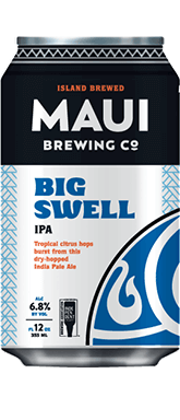 The Best Hawaiian Beer to Enjoy on Maui featured by top Hawaii blog, Hawaii Travel with Kids: Big Swell IPA beer from Maui Brewing Co.