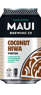 The Best Hawaiian Beer to Enjoy on Maui featured by top Hawaii blog, Hawaii Travel with Kids: Coconut Hiwa Porter beer from Maui Brewing Co.