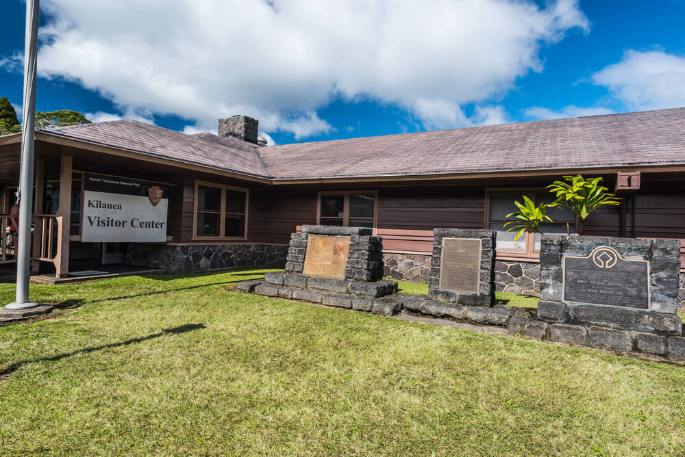 The Ultimate Guide to Hawaii Volcanoes National Park featured by top Hawaii blog, Hawaii Travel with Kids: Kilauea Visitor Center in Hawaii Volcanoes National Park in Big Island, Hawaii.