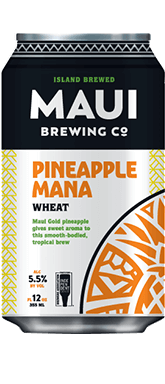 The Best Hawaiian Beer to Enjoy on Maui featured by top Hawaii blog, Hawaii Travel with Kids: Pineapple Mana Wheat beer from Maui Brewing Co.