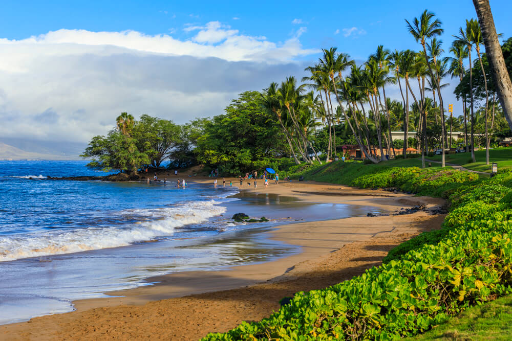 Image of Wailea Beach on Maui during the day.