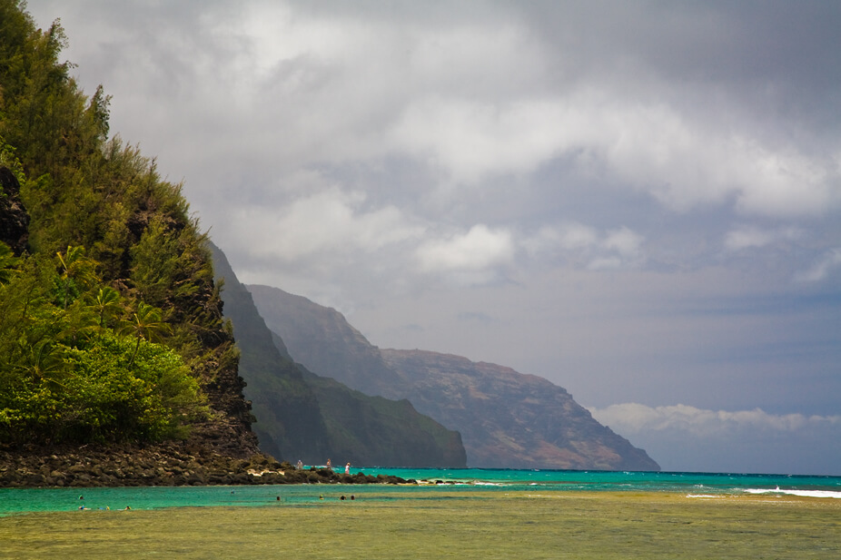 Kee beach in Haena State Park on Kauai