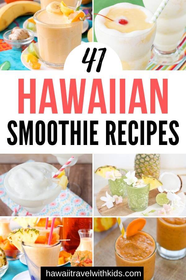 Hawaiian Tropical Smoothie Recipes to Make at Home featured by top Hawaii blog, Hawaii Travel with Kids.