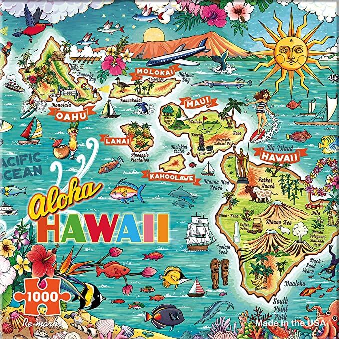 Top 20 Hawaiian experiences featured by top Hawaii blog, Hawaii Travel with Kids: Re-marks Hawaii 1000 Piece Puzzle