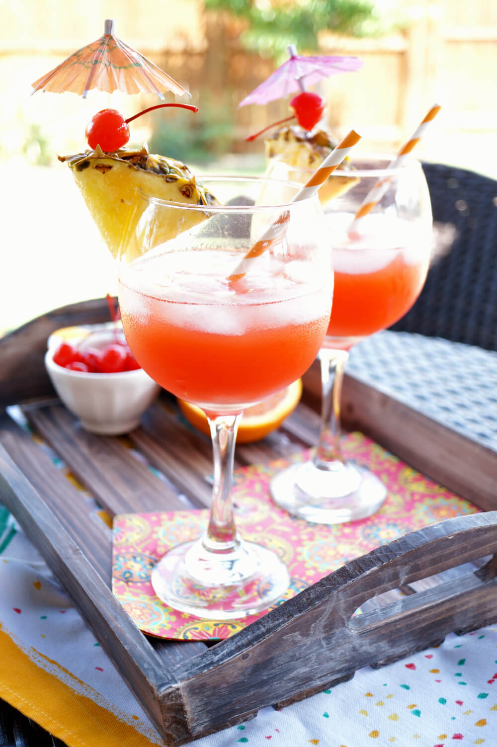 40 Hawaiian Cocktails To Try At Home featured by top Hawaii blog, Hawaii Travel with Kids: Bahama Mama tropical cocktail | The Baking Fairy