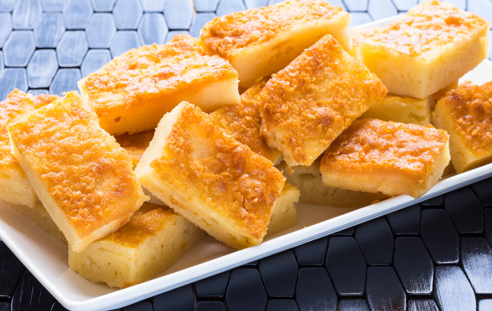 Common Hawaiian treat, delicious butter coconut mochi