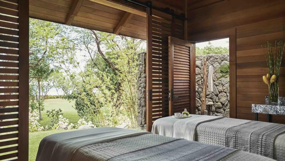 Top 8 Romantic Oahu Honeymoon Resorts featured by top Hawaii blog, Hawaii Travel with Kids: Massage room at Four Seasons Ko Olina