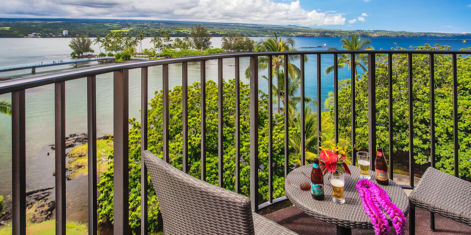 Where to Stay on the Big Island: Kona or Hilo, tips featured by top Hawaii blog, Hawaii Travel with Kids: View of the ocean from the Castle Hilo Hawaiian Hotel on the Big Island of Hawaii