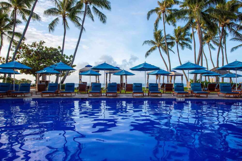 Top 8 Romantic Oahu Honeymoon Resorts featured by top Hawaii blog, Hawaii Travel with Kids: Kahala Resort & Spa pool