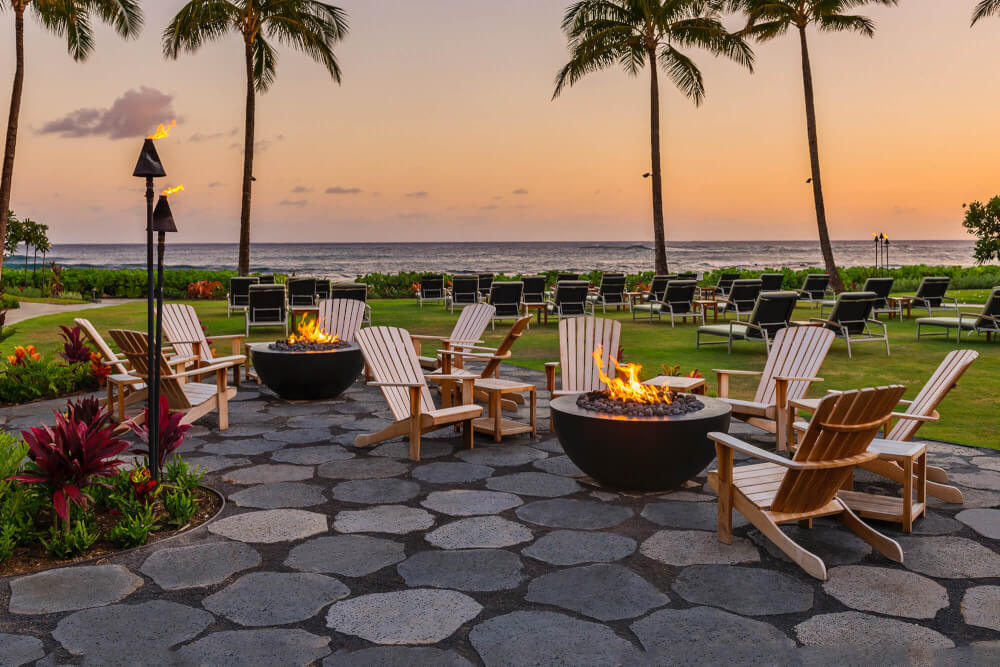 Fire Pits at Ko'a Kea Resort in Poipu