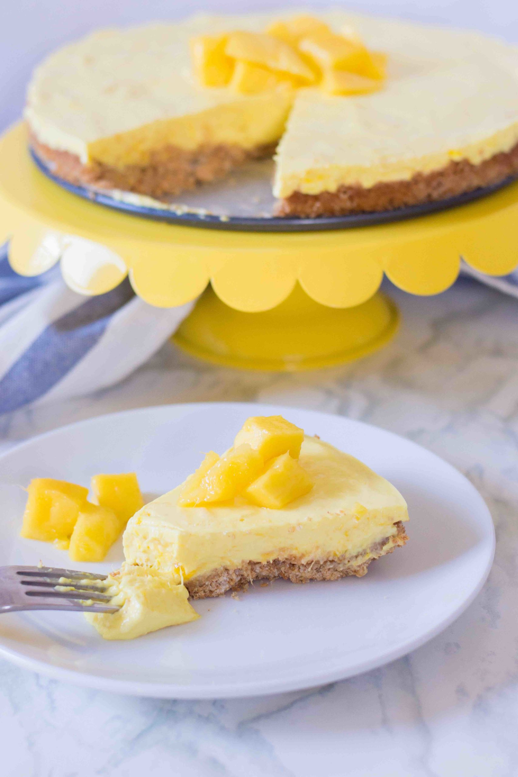 Mango Mousse Cake recipe by top Hawaii blog Hawaii Travel with Kids