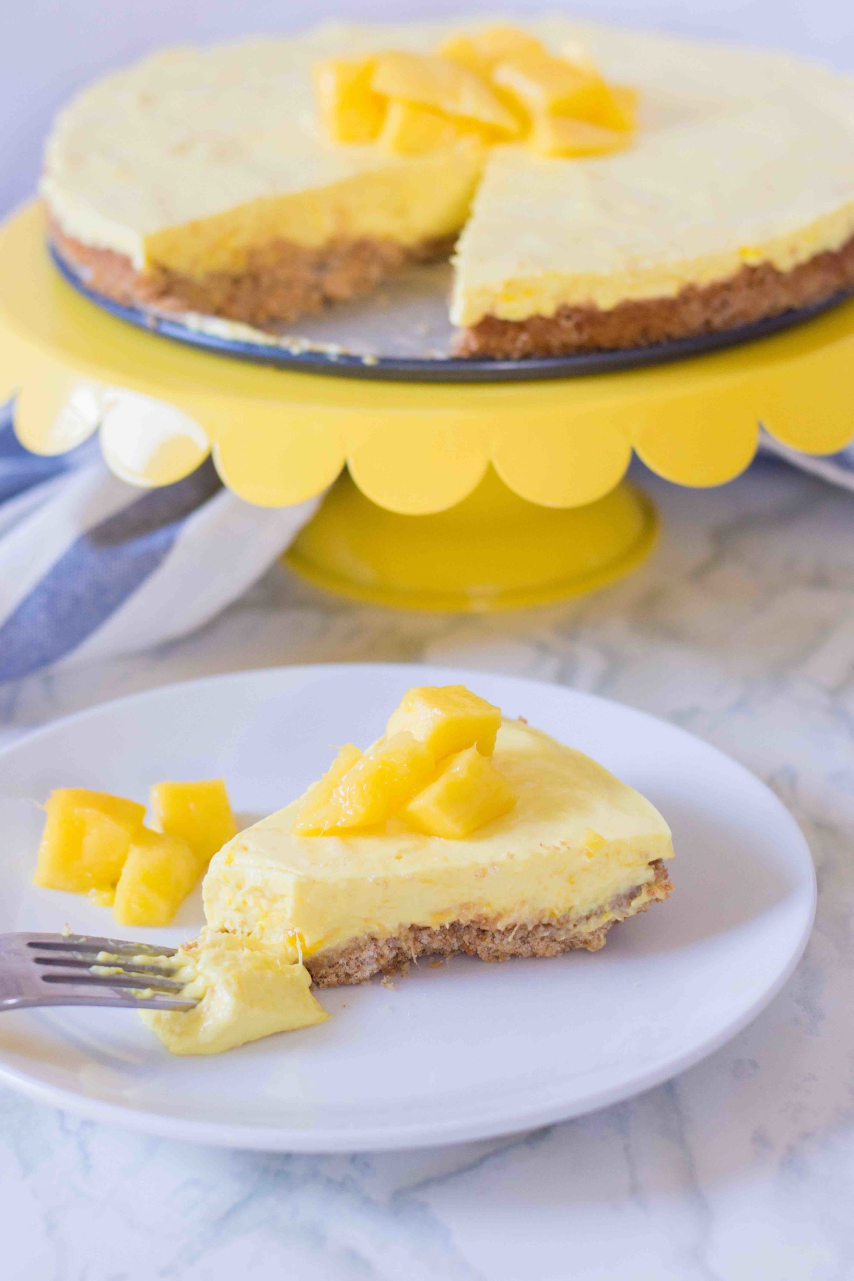 Mango Mousse Cake Recipe - a summery, tropical treat