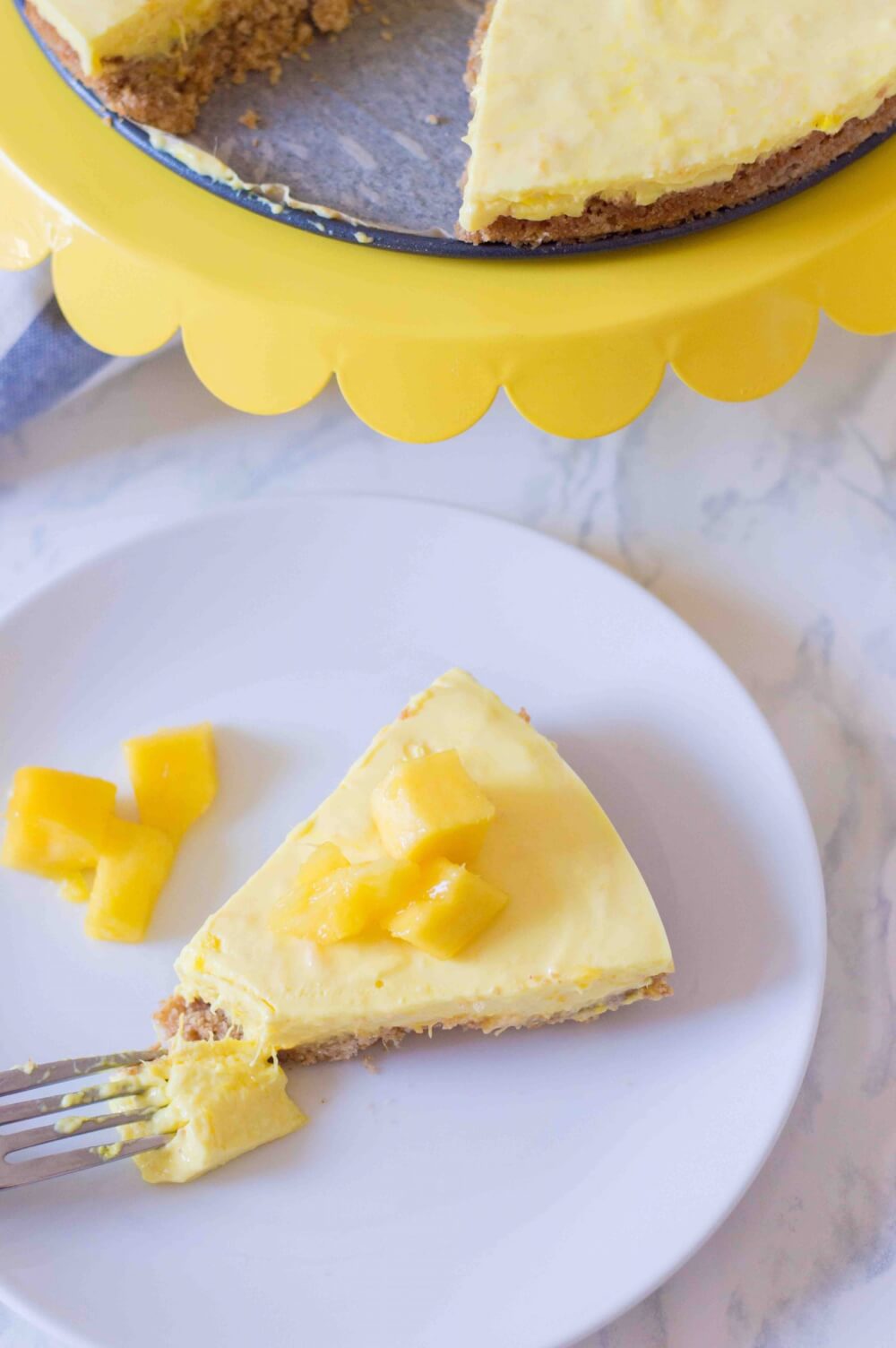 Mango Mousse Cake by top Hawaii blog Hawaii Travel with Kids