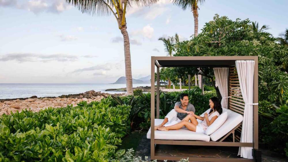 Top 8 Romantic Oahu Honeymoon Resorts featured by top Hawaii blog, Hawaii Travel with Kids: Private Oceanside Cabana at Four Seaons Ko Olina