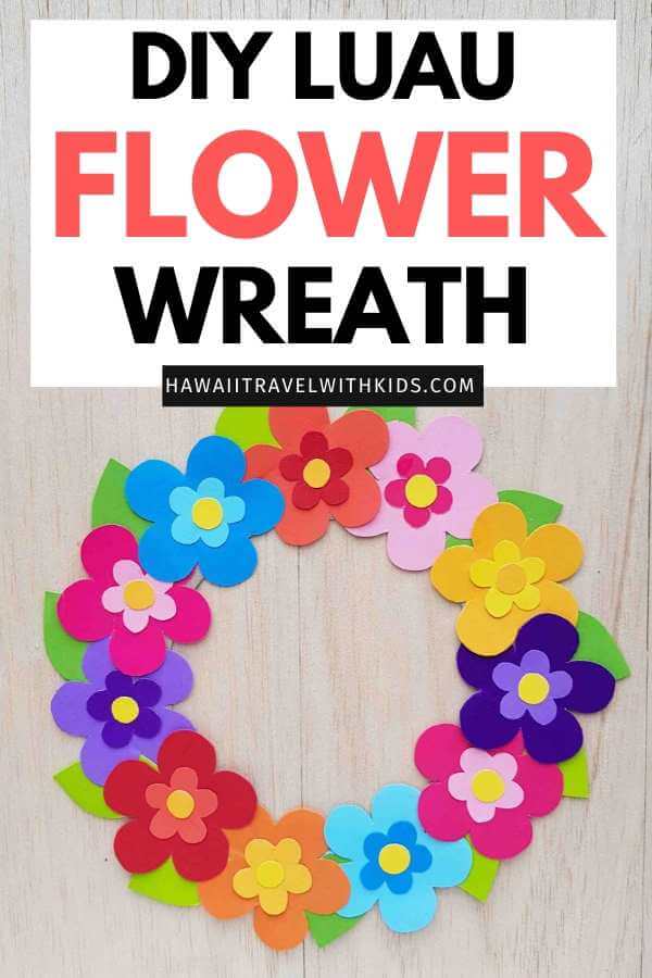 DIY Hawaiian Luau Decorations: How to Make A Paper Flower Wreath featured by top Hawaii blog, Hawaii Travel wt