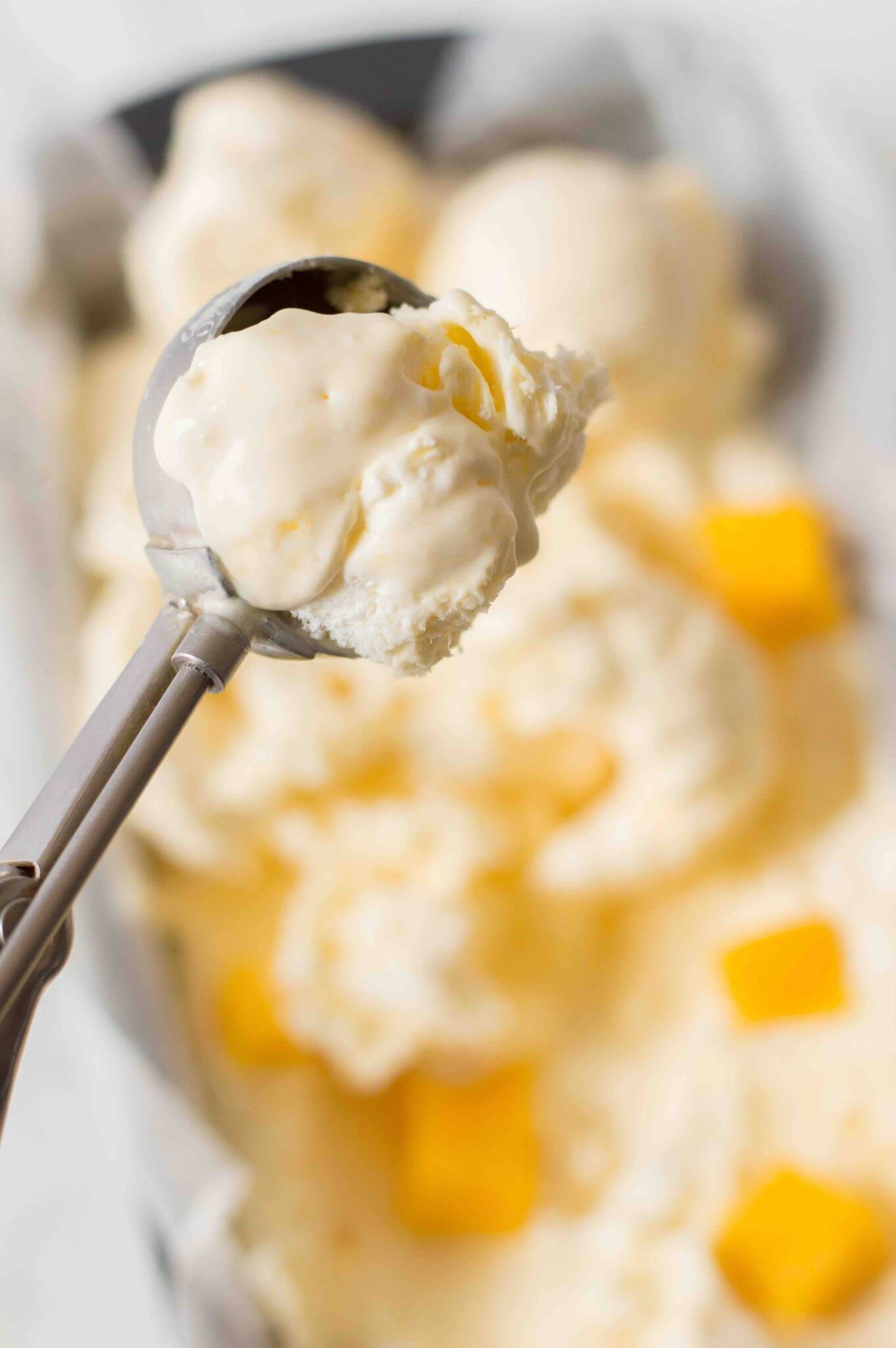 No Churn Homemade Mango Ice Cream Recipe Hawaii Travel with Kids