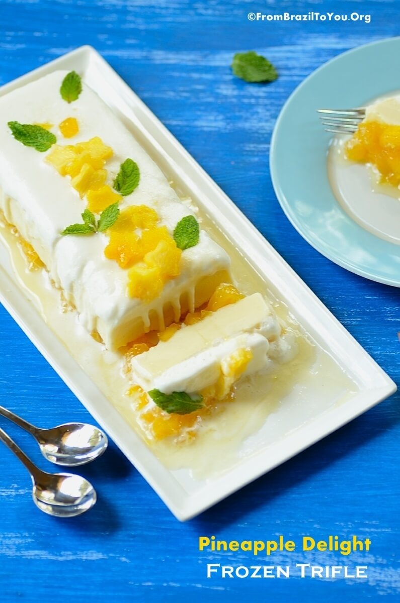 Pineapple Dessert Recipe Roundup by top Hawaii blog Hawaii Travel with Kids: pineapple frozen trifle