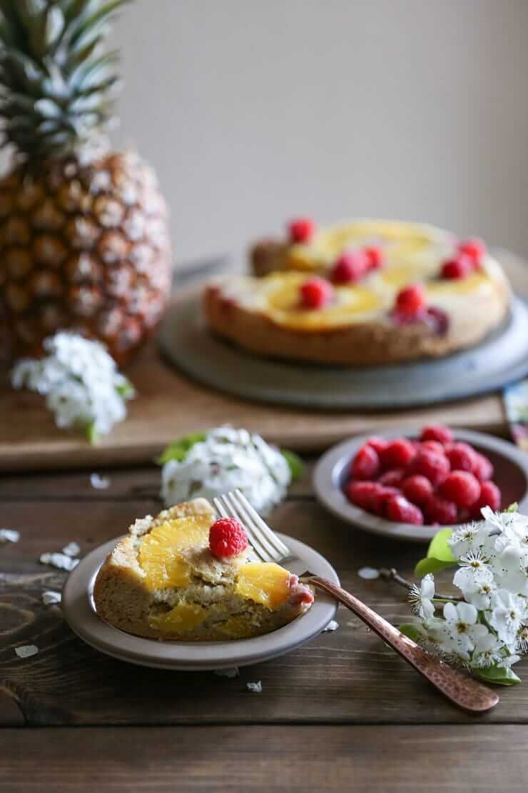 Pineapple Dessert Recipe Roundup by top Hawaii blog Hawaii Travel with Kids: Upside down pineapple cake - a grain-free recipe that happens to be paleo friendly!