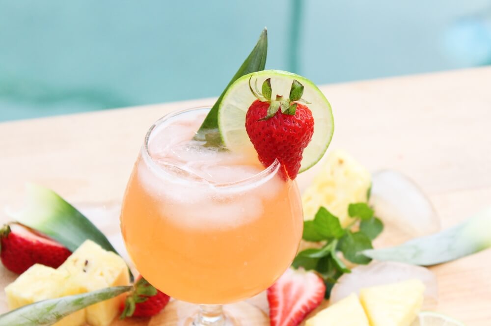 Tropical Cocktails Strawberry Pineapple Mojito Recipe Hawaii Travel With Kids