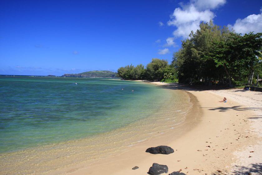 Anini Beach is one of the best kid-friendy Kauai beaches