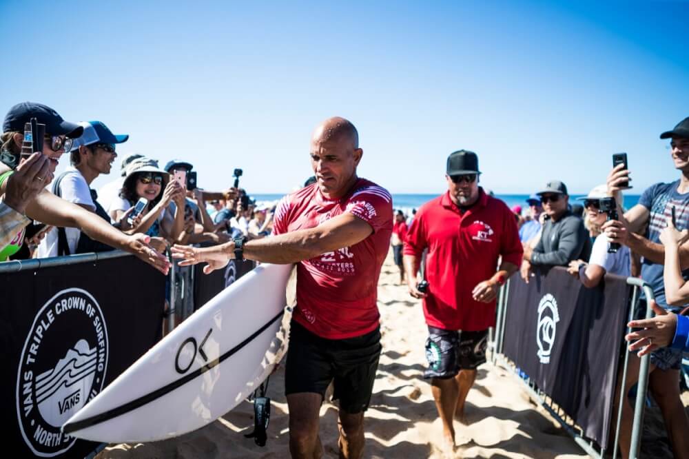 Oahu Surfing On The North Shore, a complete guide featured by top Hawaii blog, Hawaii Travel with Kids: Kelly Slater at the Billabong Pipe Masters. Photo credit: WSL/Cestari