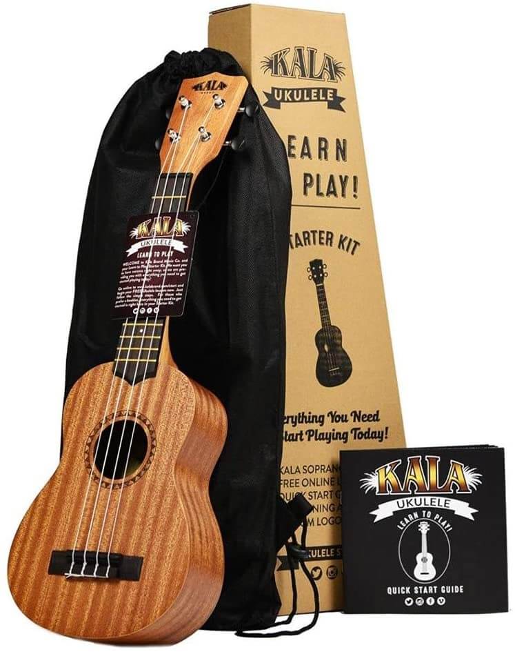 Find out the best kids ukulele to buy in this ukulele guide by top Hawaii blog Hawaii Travel with Kids. Image of Kala Ukulele Starter Kit