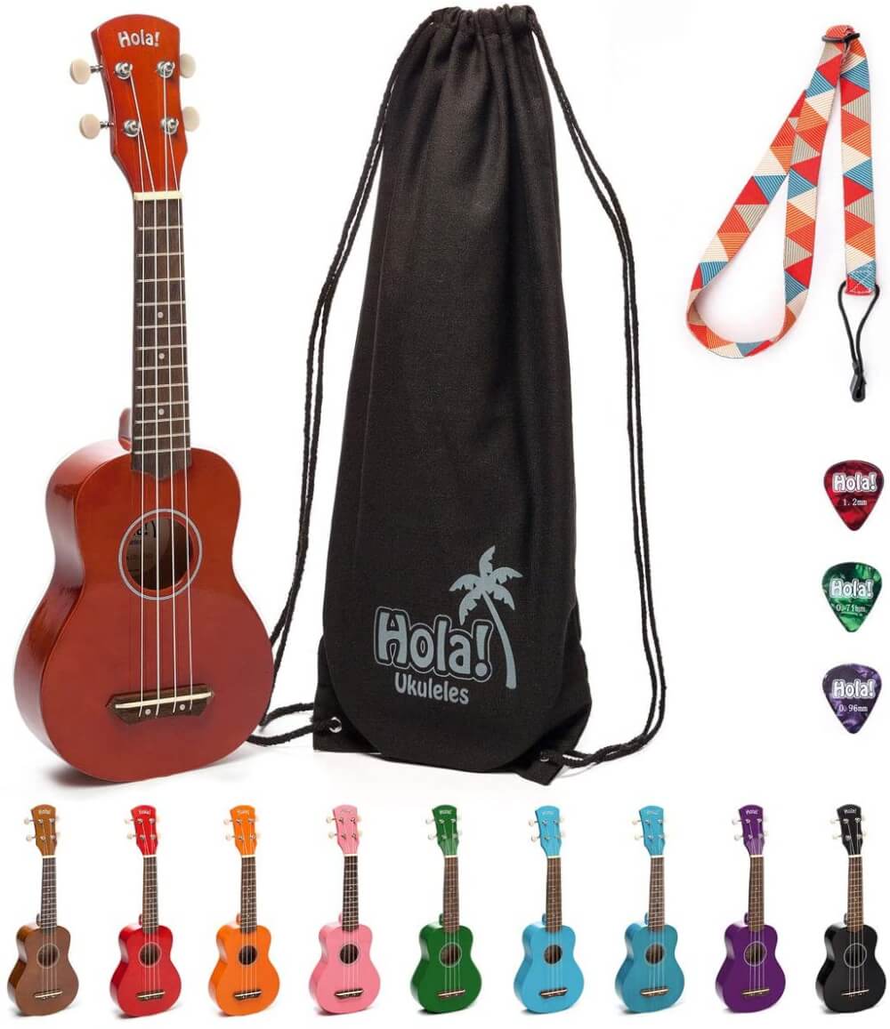 Find out the best toddler ukulele to buy in this ukulele guide by top Hawaii blog Hawaii Travel with Kids. Image of Hola ukulele