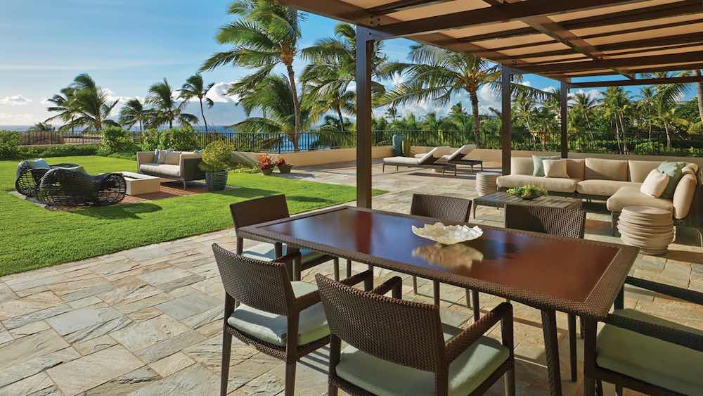 Top 5 Best Maui Luxury Hotels featured by top Hawaii blogger, Hawaii Travel with Kids: The Four Seasons Maui is a top Maui Luxury Hotel. Image of outdoor seating areas in Maui