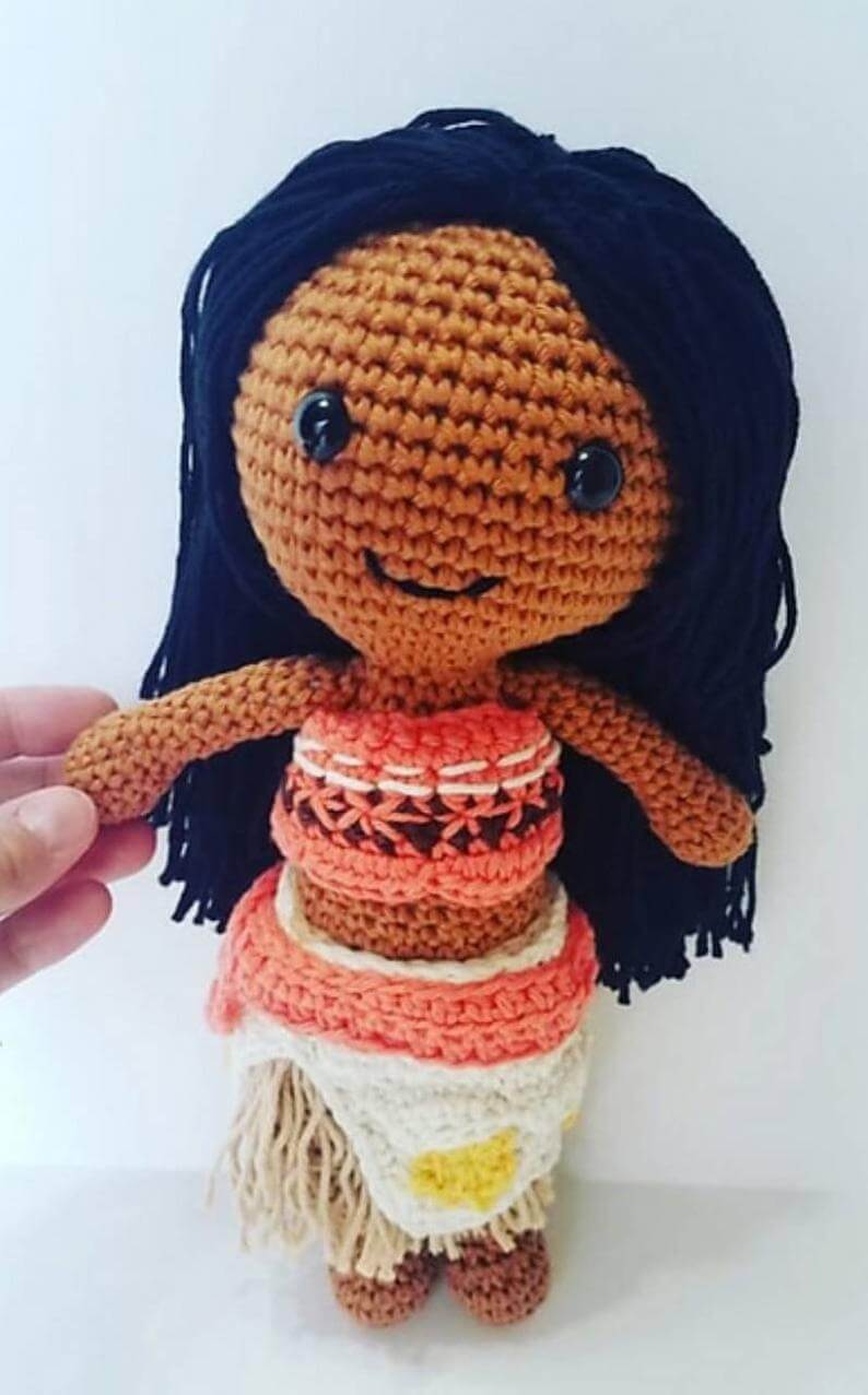 Hawaiian toys and Hawaiian gifts for kids by top Hawaii blogger Hawaii Travel with Kids: Crochet Moana doll moana moana doll crochet Moana island image 0