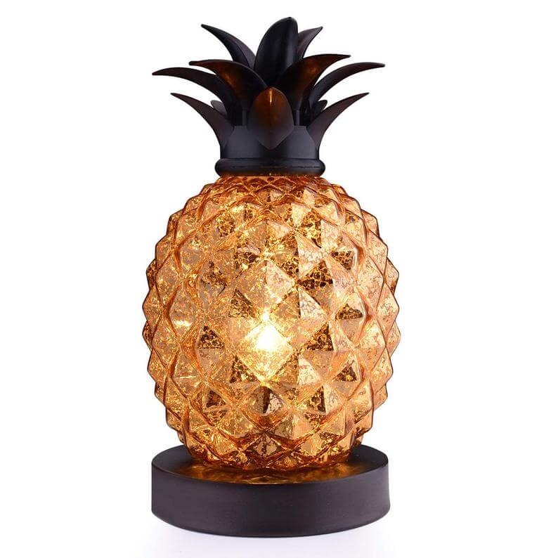 Cute Pineapple Gifts from Etsy featured by top Hawaii blog, Hawaii Travel with Kids: Glass Pineapple Lamp image 0