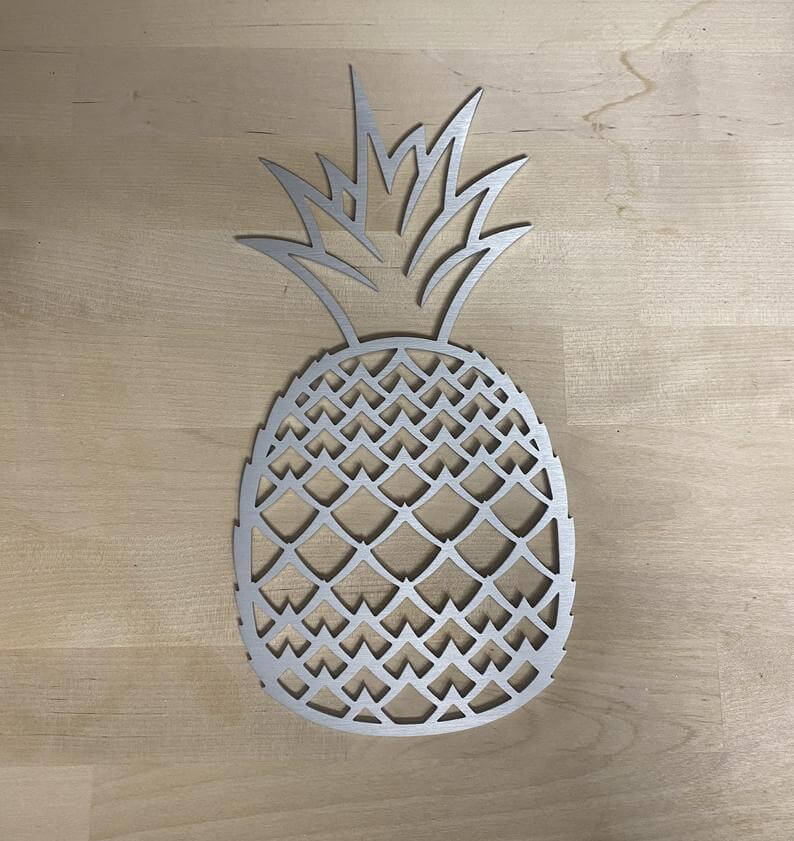 Cute Pineapple Gifts from Etsy featured by top Hawaii blog, Hawaii Travel with Kids: Metal Pineapple Wall Art Decor image 4
