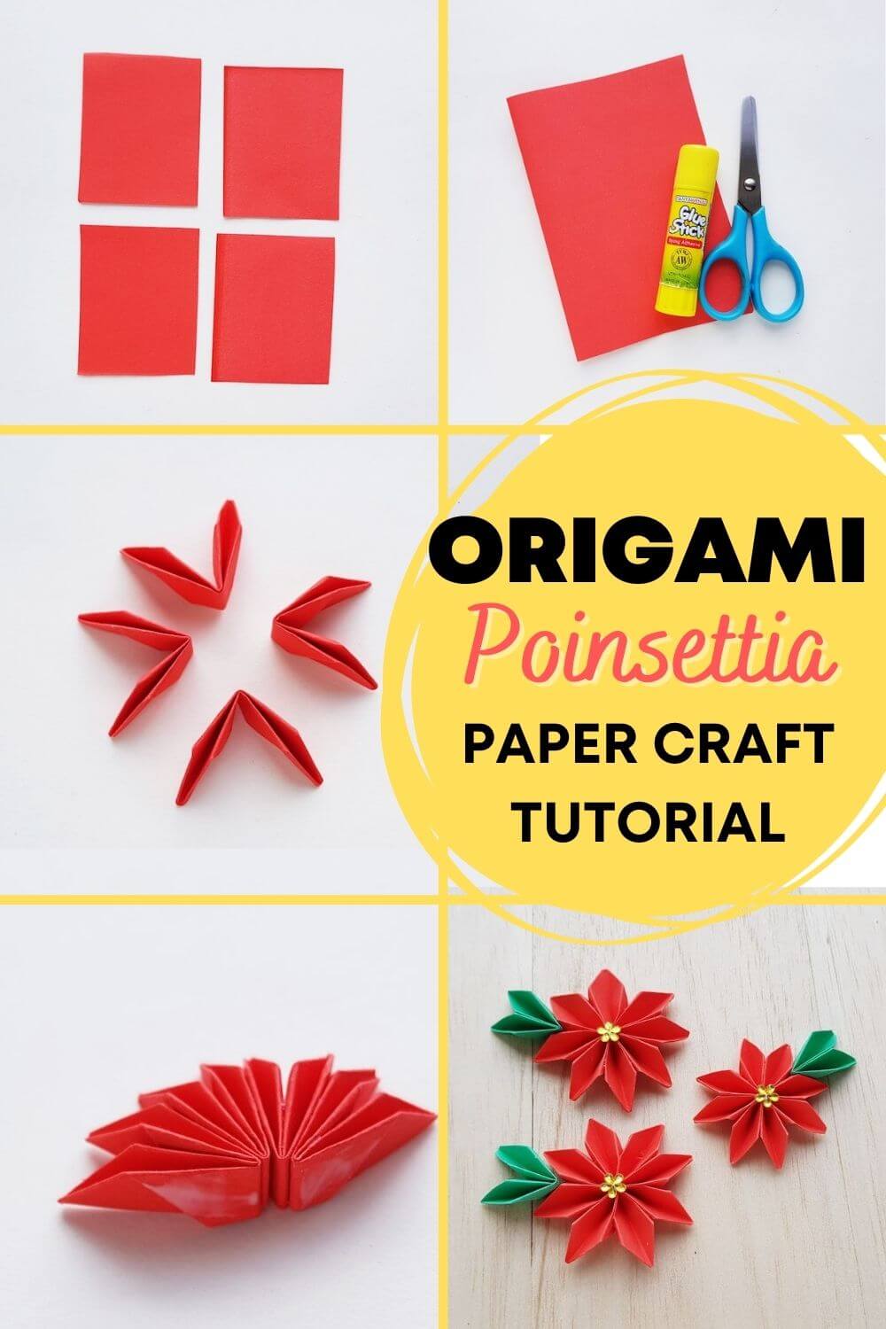 How to Make Origami Poinsettia Flowers, a Hawaiian Christmas craft tutorial featured by top Hawaii blogger, Hawaii Travel with Kids