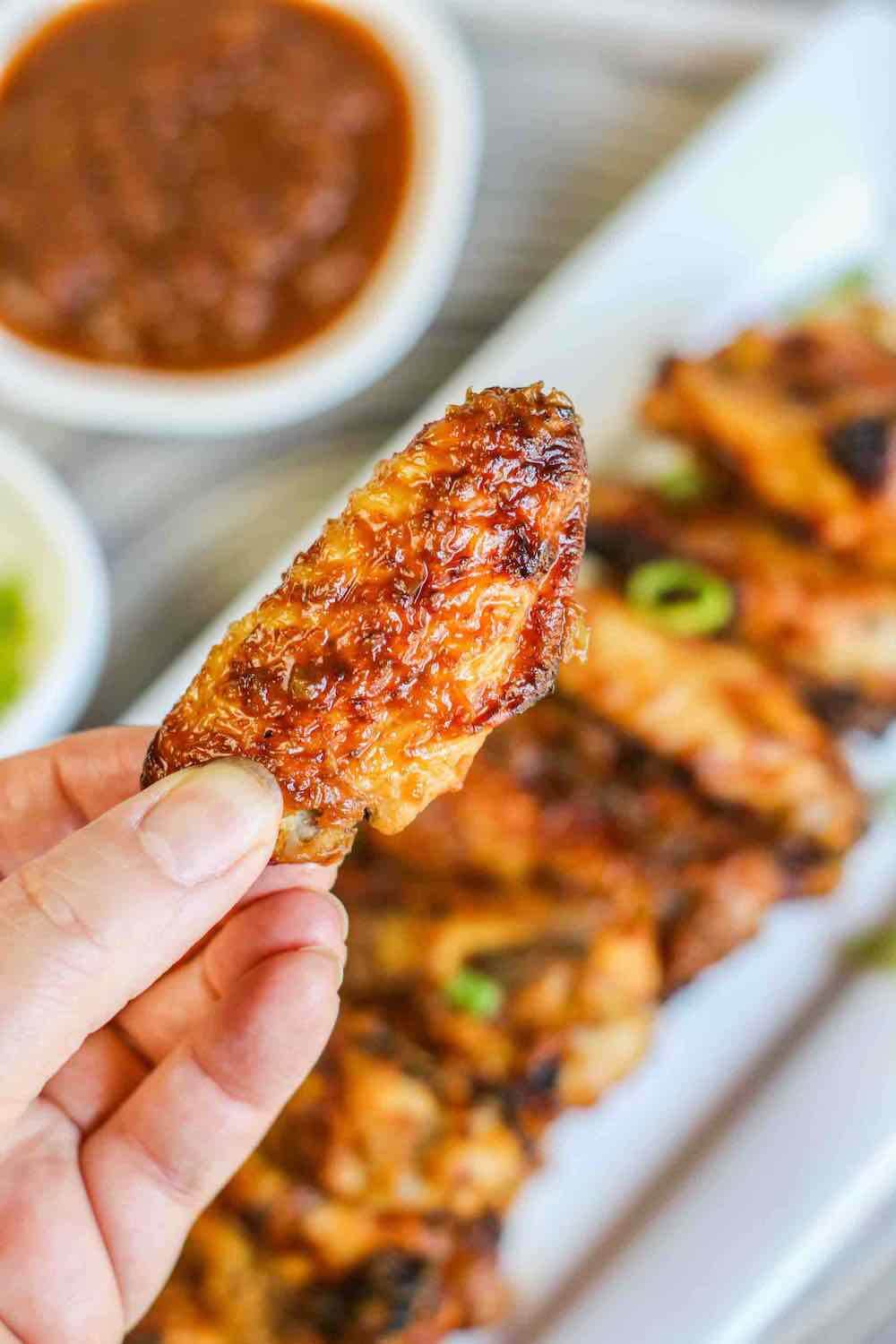 Air Fryer Hawaiian BBQ Chicken Wings Recipe featured by top Hawaii blogger, Hawaii Travel with Kids: Hawaiian BBQ Chicken Wings Air Fryer Recipe