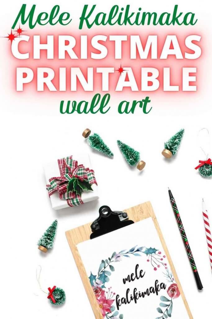 Mele Kalikimaka Sign: Free Printable Christmas Wall Art - Hawaii Travel with Kids