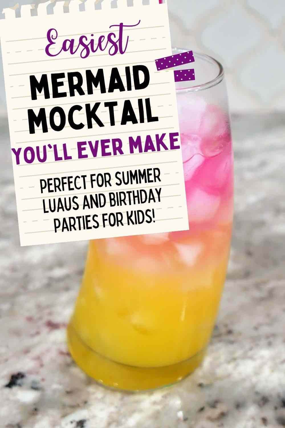 Hawaiian Mocktail Recipe: Mermaid Water Mocktail featured by top Hawaii blogger, Hawaii Travel with Kids