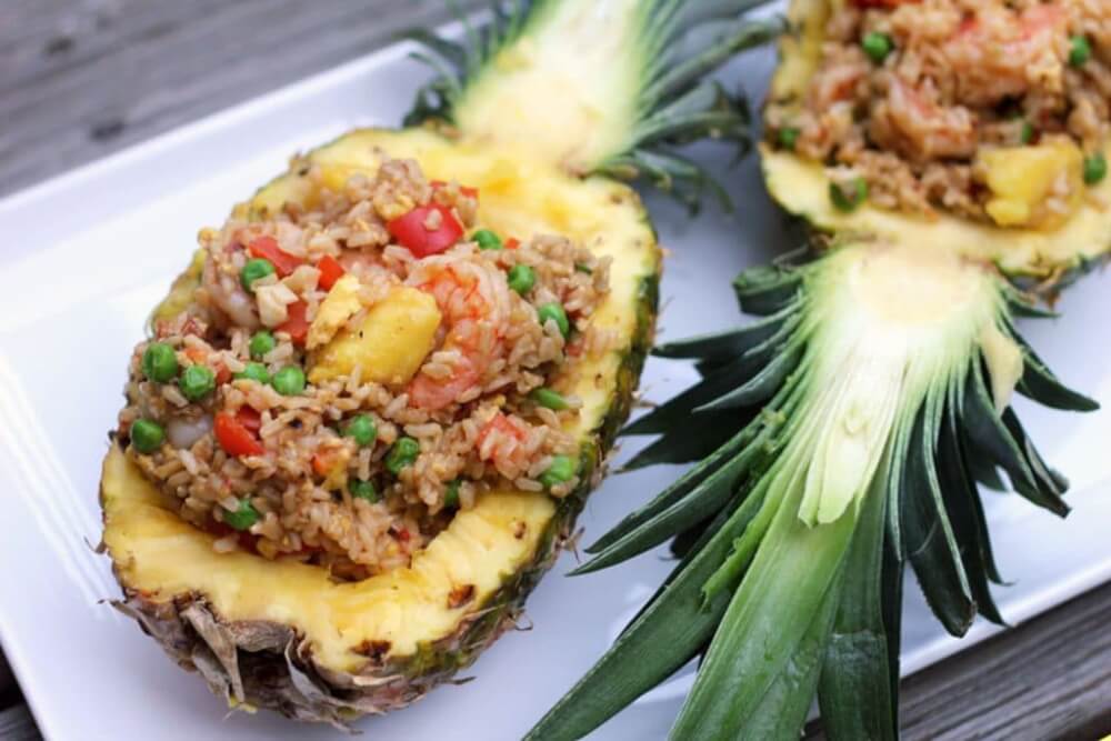 Chili Mango Shrimp Pineapple Fried Rice