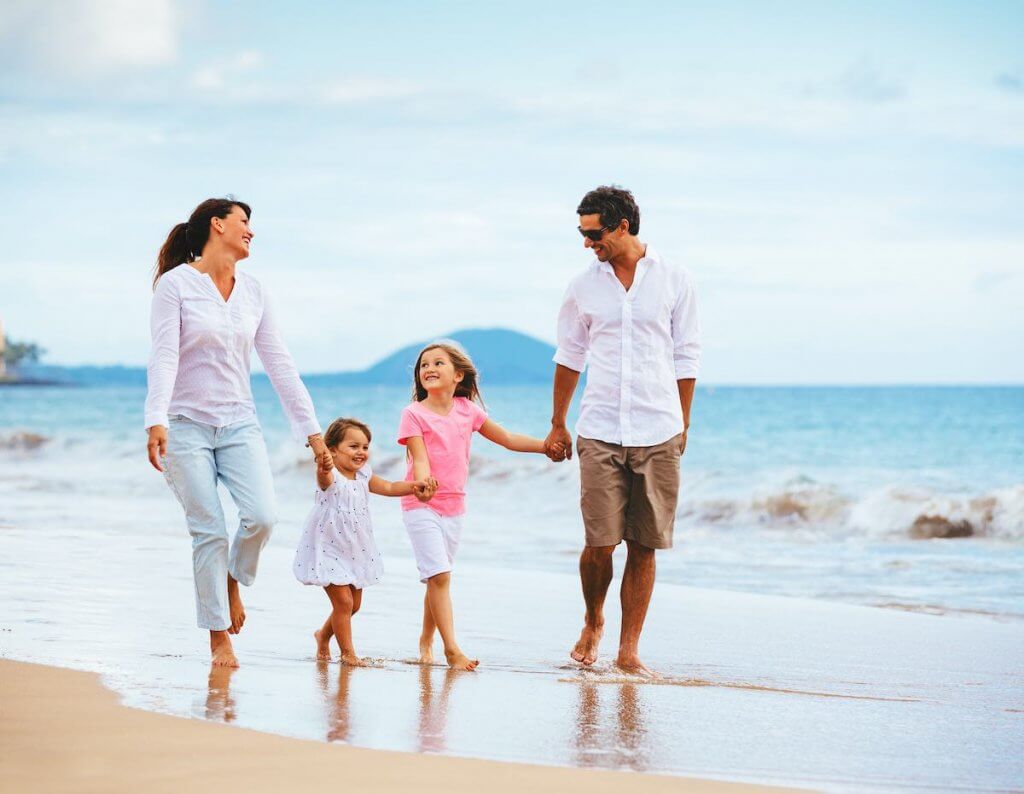 Costco Travel has some of the best Maui deals, so it's always worth checking there first.Image of Happy young family walking on the beach at sunset. Happy Family Lifestyle