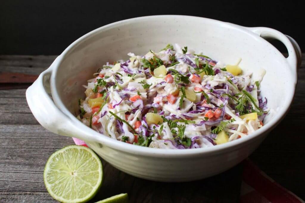 Check out these pineapple coleslaw recipes