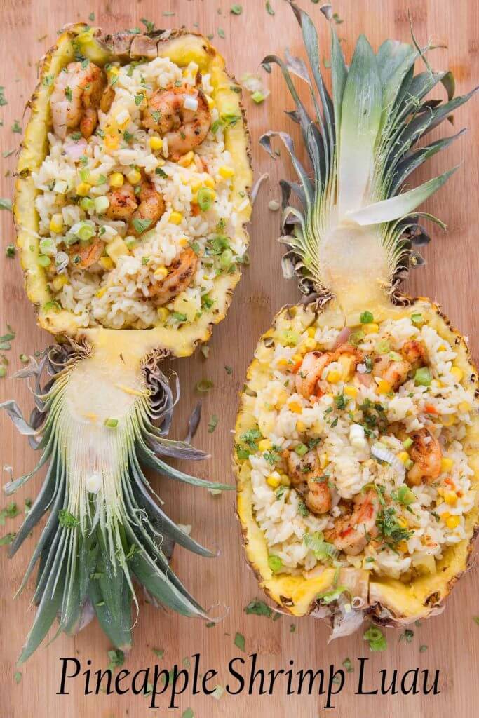 Learn how to make Hawaiian pineapple shrimp luau.