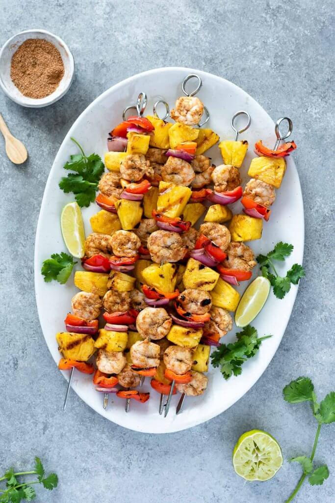 Jerk Pineapple Shrimp Skewers