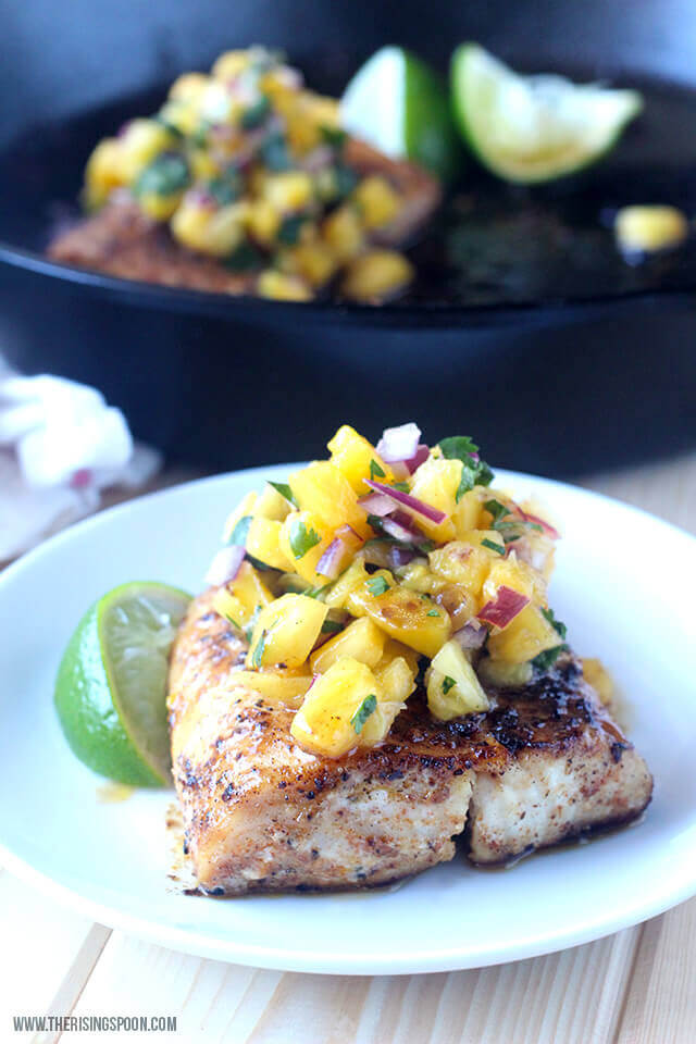 Pan Seared Mahi Mahi with Fresh Pineapple Salsa