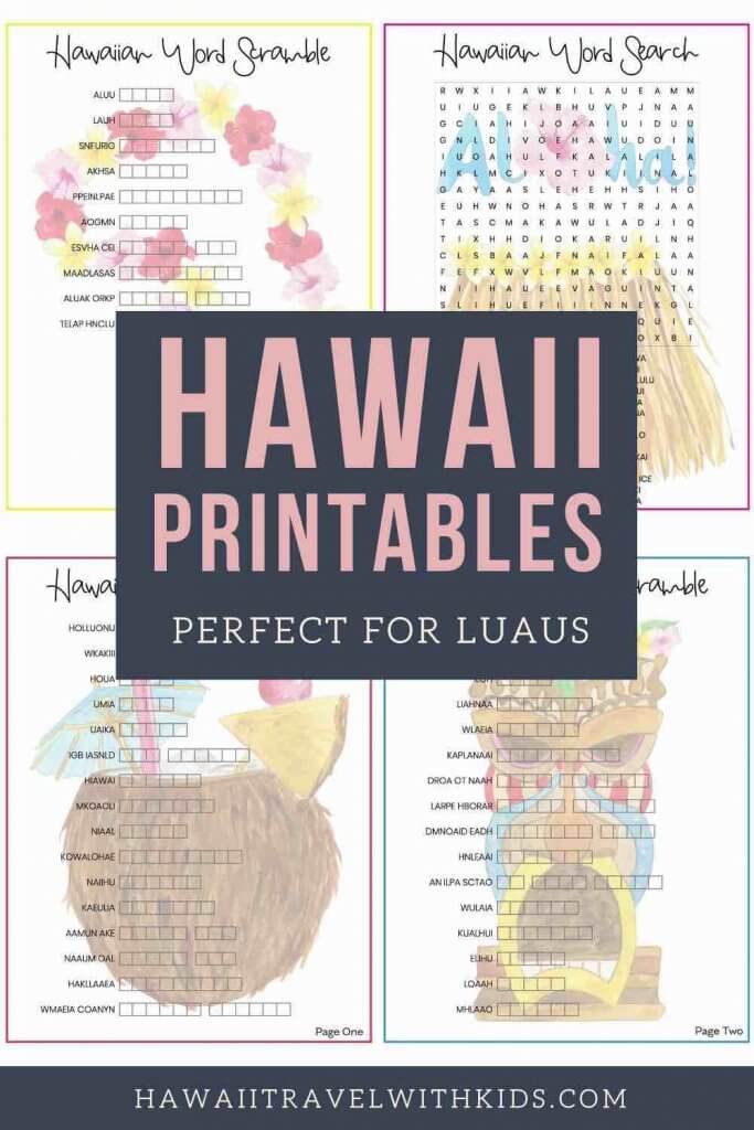 hawaii word search and word scramble printables for kids hawaii travel with kids