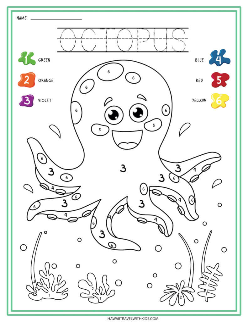 sea animal worksheets and coloring pages hawaii travel with kids