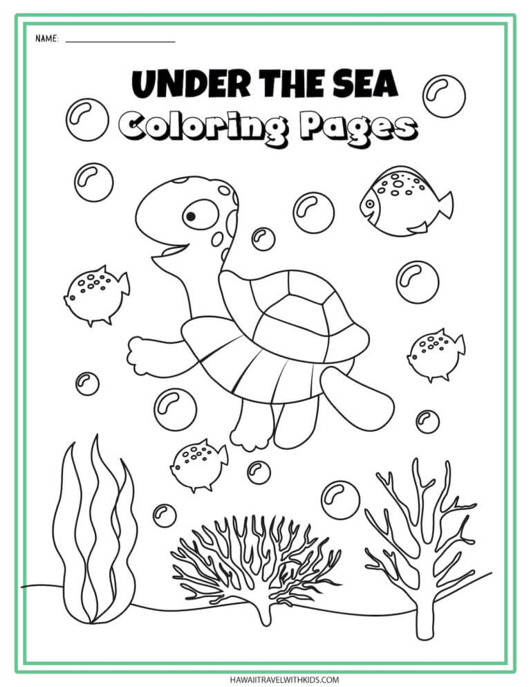 Sea Animal Worksheets and Coloring Pages - Hawaii Travel with Kids